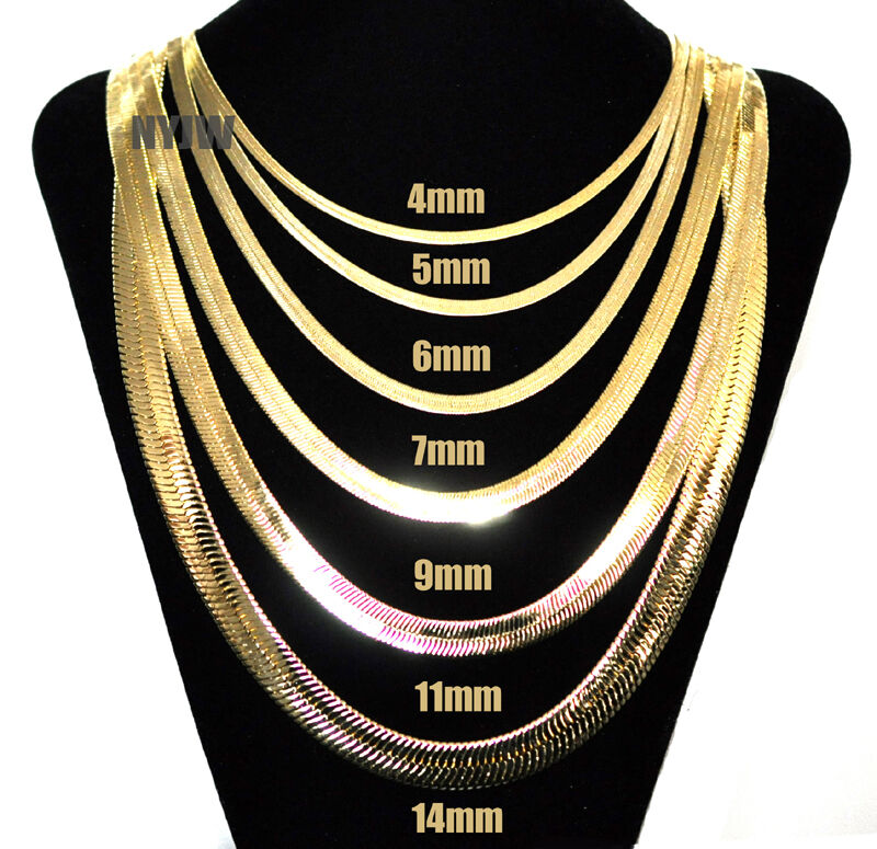 15mm gold herringbone chain